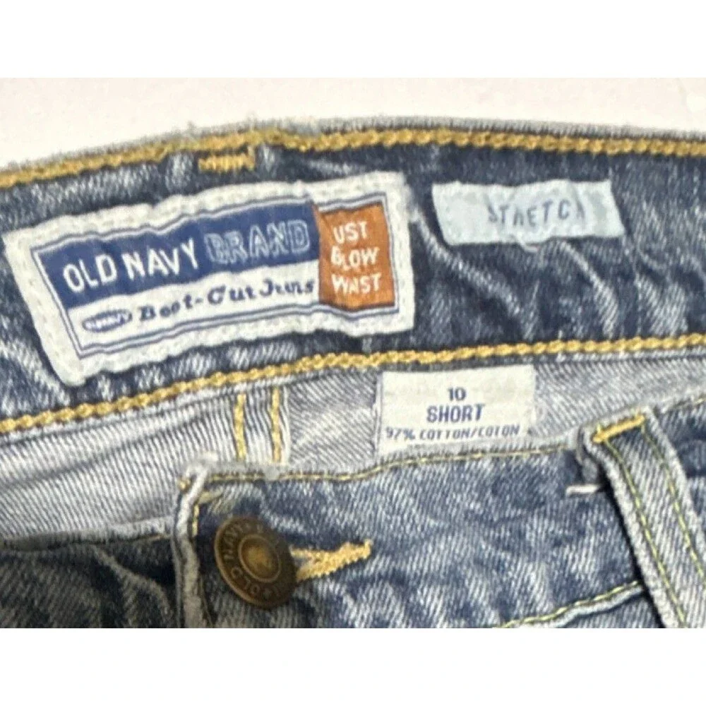 Old Navy Girls Size 10 Short Low Rise Stretch Bootcut Jeans Light Wash Denim 29”